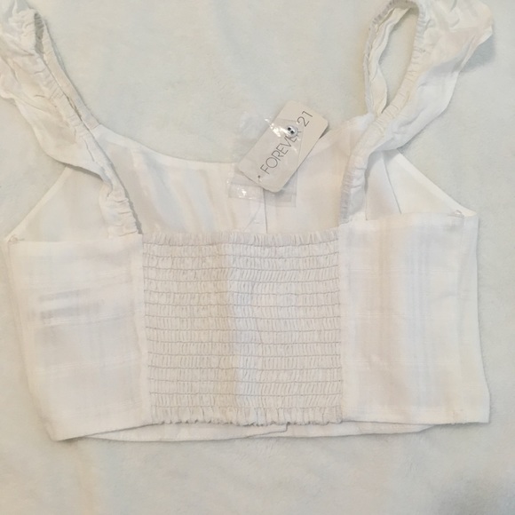 Button Front Crop Top - Picture 3 of 3